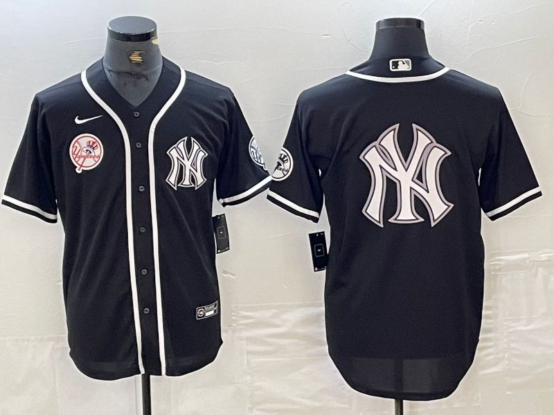 Men New York Yankees Blank Black Second generation joint name Nike 2024 MLB Jersey style 15